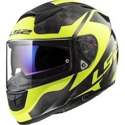 Carbon Integral Helmet Ls2 FF397 Vector C Shine Hi-V Yellow Fluo
