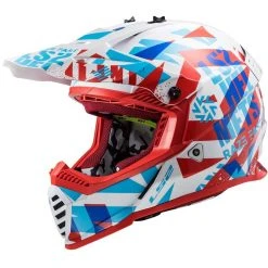 Cross Enduro Helmet For Kids Moto Ls2 FAST MINI EVO Crusher Red White