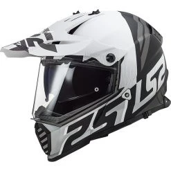 Cross Enduro Helmet Off Road Moto Ls2 MX436 PIONEER EVO Evolve White Matt Black