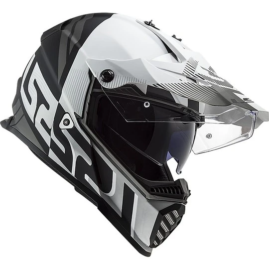 Cross Enduro Helmet Off Road Moto Ls2 MX436 PIONEER EVO Evolve White Matt Black 4 Cross Enduro Helmet Off Road Moto Ls2 MX436 PIONEER EVO Evolve White Matt Black - Image 2