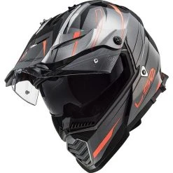 Cross Enduro Helmet Off Road Moto Ls2 MX436 PIONEER EVO Knight Orange Titanium Fluo -LS2 Sales cross enduro helmet off road moto ls2 mx436 pioneer evo knight orange titanium fluo 86344