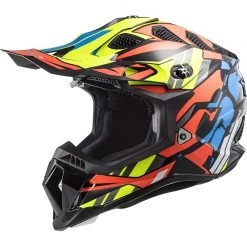 Cross Enduro Motorcycle Helmet Off Road Ls2 MX700 Subverter Evo RASCAL Black Orange Fluo