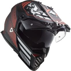 Cross Enduro Off Road Moto Helmet Ls2 MX436 PIONEER EVO Saturn Black Red Matt -LS2 Sales cross enduro off road moto helmet ls2 mx436 pioneer evo saturn black red matt 113184