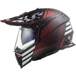 Cross Enduro Off Road Moto Helmet Ls2 MX436 PIONEER EVO Saturn Black Red Matt -LS2 Sales cross enduro off road moto helmet ls2 mx436 pioneer evo saturn black red matt 113185