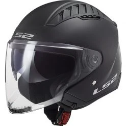 Double Visor Motorcycle Helmet Jet Ls2 OF600 Copter Solid Matt Black