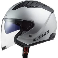 Double Visor Motorcycle Helmet Jet Ls2 OF600 Copter Solid Silver Opaque -LS2 Sales double visor motorcycle helmet jet ls2 of600 copter solid silver opaque 106814