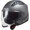 Double Visor Motorcycle Helmet Jet Ls2 OF600 Solid Copter Matt Titanium