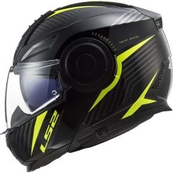 Dual Visor Motorcycle Modular Helmet Ls2 FF902 SCOPE Skid Black Yellow Fluo -LS2 Sales dual visor motorcycle modular helmet ls2 ff902 scope skid black yellow fluo 138766