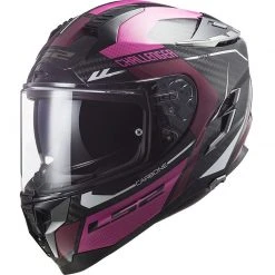 Full Carbon Motorcycle Helmet Ls2 FF327 CHALLENGER C Thorn Pink