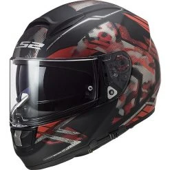 Full Face Helmet Motorcycle HPFC Ls2 FF397 VECTOR EVO Black Stencil Matt Red