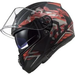 Full Face Helmet Motorcycle HPFC Ls2 FF397 VECTOR EVO Black Stencil Matt Red -LS2 Sales full face helmet motorcycle hpfc ls2 ff397 vector evo black stencil matt red 85450