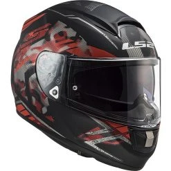 Full Face Helmet Motorcycle HPFC Ls2 FF397 VECTOR EVO Black Stencil Matt Red -LS2 Sales full face helmet motorcycle hpfc ls2 ff397 vector evo black stencil matt red 85455