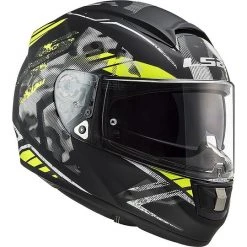 Full Face Helmet Motorcycle HPFC Ls2 FF397 VECTOR EVO Black Stencil Matt Yellow Fluo -LS2 Sales full face helmet motorcycle hpfc ls2 ff397 vector evo black stencil matt yellow fluo 85445