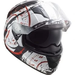 Full Face Motorcycle Helmet Double Visor Ls2 FF320 Stream Evo TACHO White Black Red -LS2 Sales full face motorcycle helmet double visor ls2 ff320 stream evo tacho white black red 106712