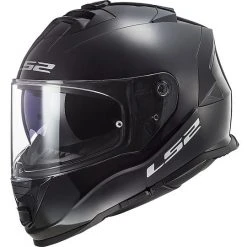 Full Face Motorcycle Helmet Double Visor Ls2 FF800 STORM Solid Glossy Black