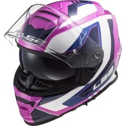 Full Face Motorcycle Helmet Double Visor Ls2 FF800 Storm TECHY White Pink -LS2 Sales full face motorcycle helmet double visor ls2 ff800 storm techy white pink 106692