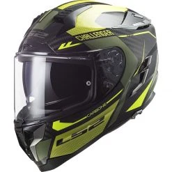 Full Face Motorcycle Helmet In Carbon Ls2 FF327 CHALLENGER C Thorn Military Green