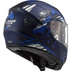 Full Face Motorcycle Helmet In HPFC Ls2 FF397 VECTOR EVO Blue Matt Stencil -LS2 Sales full face motorcycle helmet in hpfc ls2 ff397 vector evo blue matt stencil 85429