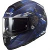 Full Face Motorcycle Helmet In HPFC Ls2 FF397 VECTOR EVO Blue Matt Stencil