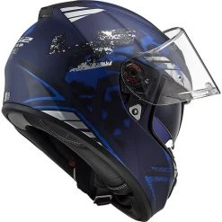 Full Face Motorcycle Helmet In HPFC Ls2 FF397 VECTOR EVO Blue Matt Stencil -LS2 Sales full face motorcycle helmet in hpfc ls2 ff397 vector evo blue matt stencil 85432