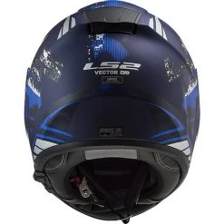 Full Face Motorcycle Helmet In HPFC Ls2 FF397 VECTOR EVO Blue Matt Stencil -LS2 Sales full face motorcycle helmet in hpfc ls2 ff397 vector evo blue matt stencil 85435