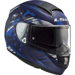 Full Face Motorcycle Helmet In HPFC Ls2 FF397 VECTOR EVO Blue Matt Stencil -LS2 Sales full face motorcycle helmet in hpfc ls2 ff397 vector evo blue matt stencil 85437