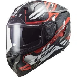 Full Face Motorcycle Helmet In HPFC Touring Ls2 FF327 CHALLENGER Spin Black Red White