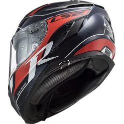 Full Face Motorcycle Helmet In Touring Carbon Ls2 FF327 CHALLENGER C Grid Blue Carbon Red -LS2 Sales full face motorcycle helmet in touring carbon ls2 ff327 challenger c grid blue carbon red 85380