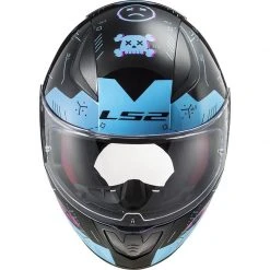 Full Face Motorcycle Helmet Ls2 FF353 RAPID Player Black Sky Blue -LS2 Sales full face motorcycle helmet ls2 ff353 rapid player black sky blue 135490
