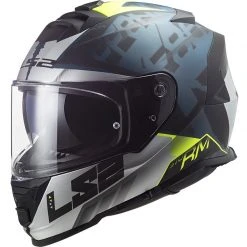 Full Face Motorcycle Helmet Ls2 FF800 STORM Sprinter Matt Black Silver Cobalt