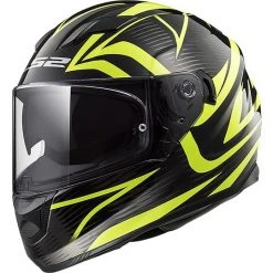 Full HD LS2 FF320 Moto Helmet Evo JINK Black Yellow Fluo Opaque