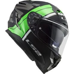 HPFC Fiber Helmet LS2 FF327 CHALLENGER Randy Black Green Glossy -LS2 Sales hpfc fiber helmet ls2 ff327 challenger randy black green glossy 84298