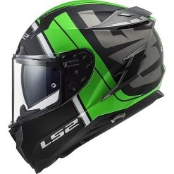 HPFC Fiber Helmet LS2 FF327 CHALLENGER Randy Black Green Glossy -LS2 Sales hpfc fiber helmet ls2 ff327 challenger randy black green glossy 84300