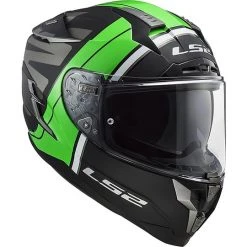 HPFC Fiber Helmet LS2 FF327 CHALLENGER Randy Black Green Glossy -LS2 Sales hpfc fiber helmet ls2 ff327 challenger randy black green glossy 84304