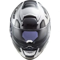 Integral Motorcycle Helmet In Ls2 Fiber FF397 VECTOR Evo Automat Matt Titanium White -LS2 Sales integral motorcycle helmet in ls2 fiber ff397 vector evo automat matt titanium white 107134