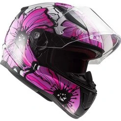 Integral Motorcycle Helmet LS2 FF353 RAPID Poppies Pink -LS2 Sales integral motorcycle helmet ls2 ff353 rapid poppies pink 66833