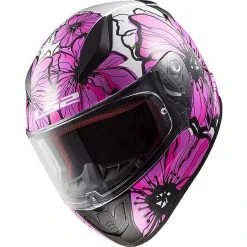 Integral Motorcycle Helmet LS2 FF353 RAPID Poppies Pink -LS2 Sales integral motorcycle helmet ls2 ff353 rapid poppies pink 66834