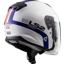 LS2 Moto Jet Helmet OF521 Infinity SMART White Red Blue -LS2 Sales ls2 moto jet helmet of521 infinity smart white red blue 44911