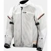 LS2 Riva Man Perforated Summer Motorcycle Jacket Light Gray Orange