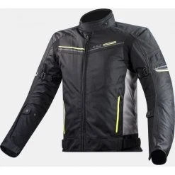 Ls2 Shadow Man Black Titanium Yellow Technical Motorcycle Jacket