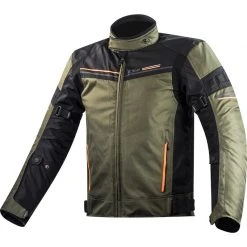 Ls2 Shadow Removable Black Olive Fabric Motorcycle Jacket
