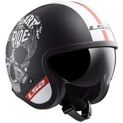 Moto Jet Helmet LS2 OF599 SPITFIRE INKY Black Opaco -LS2 Sales moto jet helmet ls2 of599 spitfire inky black opaco 41033