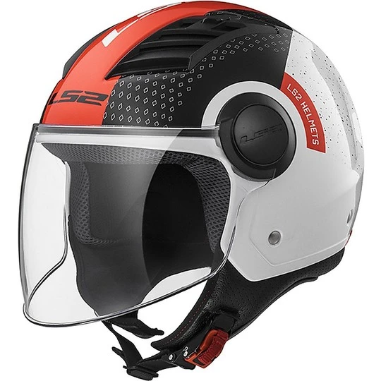 Ls2 Sales Shop -LS2 Sales moto jet helmet of562 ls2 airflow long with visor long condor white red 86131