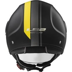 Moto Jet Helmet OF562 Ls2 Airflow Long With Visor Long Metropolis Black Yellow Hy Vision -LS2 Sales moto jet helmet of562 ls2 airflow long with visor long metropolis black yellow hy vision 86136