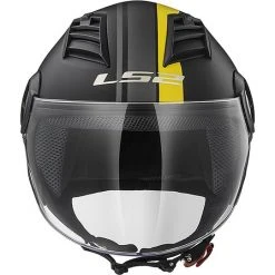Moto Jet Helmet OF562 Ls2 Airflow Long With Visor Long Metropolis Black Yellow Hy Vision -LS2 Sales moto jet helmet of562 ls2 airflow long with visor long metropolis black yellow hy vision 86140