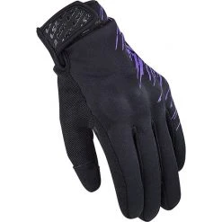 Motorcycle Gloves For Women In Waterproof Fabric Ls2 JET Black Purple CE