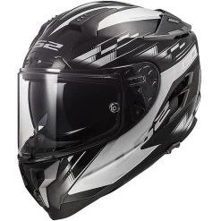 Motorcycle Helmet HPFC LS2 FF327 CHALLENGER GP Black White