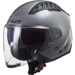 Motorcycle Helmet Jet Double Visor Ls2 OF600 Copter Solid Nardo Gray