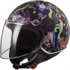 Motorcycle Helmet Jet LS2 OF558 SPHERE LUX Bloom Black Pink + Dark Visor -LS2 Sales motorcycle helmet jet ls2 of558 sphere lux bloom black pink dark visor 64548