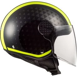 Motorcycle Helmet Jet LS2 OF558 SPHERE LUX Crush Black Yellow Fluo + Dark Visor -LS2 Sales motorcycle helmet jet ls2 of558 sphere lux crush black yellow fluo dark visor 134366